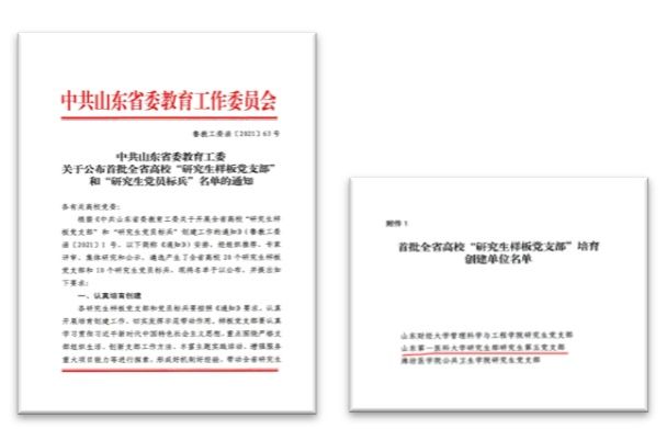 研究生第五党支部获首批全省高校研究生样板党支部培育建设单位