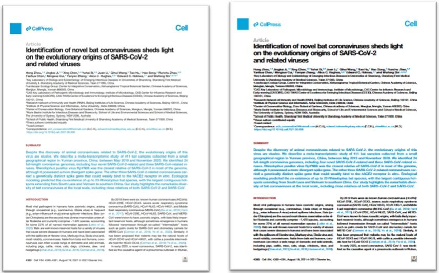 参与国际著名期刊《cell》文章发表